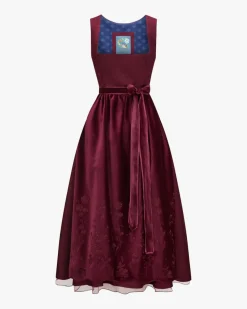Amarena Dirndl lang mit Seidensamt-Schürze