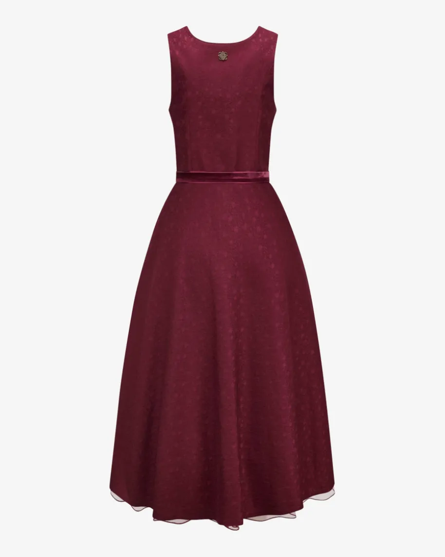 Amarena Dirndl lang mit Seidensamt-Schürze