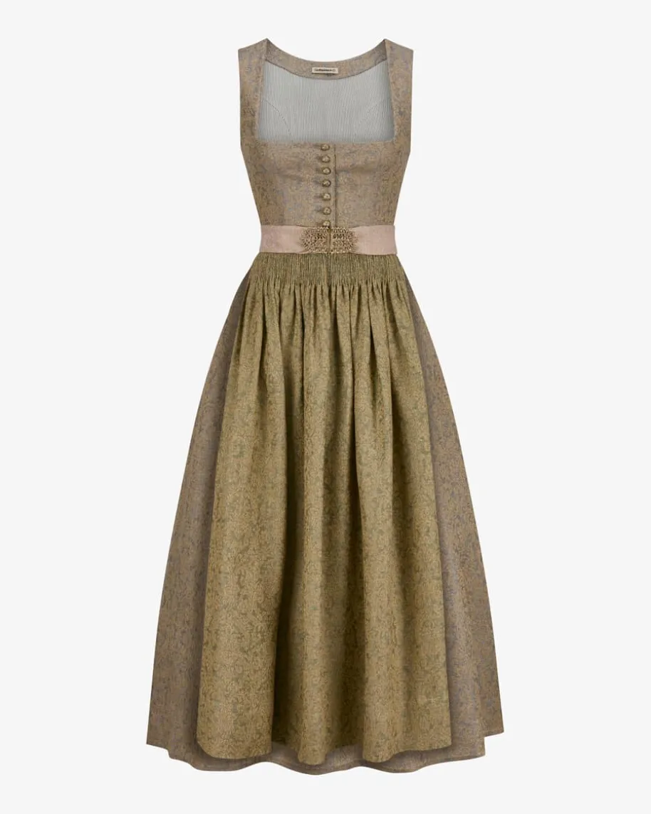 Babette Leinendirndl lang mit Schürze