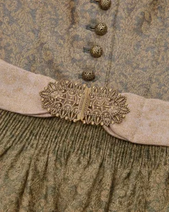 Babette Leinendirndl lang mit Schürze