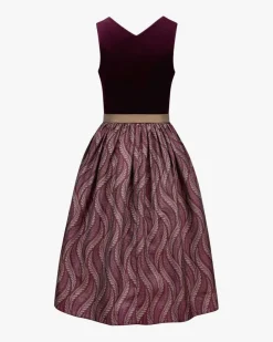 Biana Midi-Samtdirndl mit Sylvia Seidenschürze