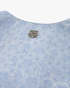 Blauer Engel Midi-Dirndl mit Seidensamt-Schürze