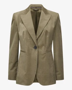 Blazer aus Baumwoll-Mix