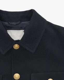 Blazer aus Schurwolle und Baumwolle