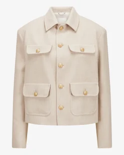 Blazer aus Schurwolle und Baumwolle