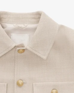 Blazer aus Schurwolle und Baumwolle