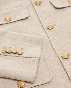 Blazer aus Schurwolle und Baumwolle