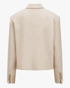 Blazer aus Schurwolle und Baumwolle