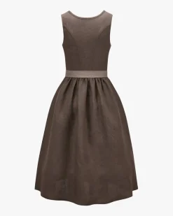 Bodensee Viky Leinendirndl lang mit Schürze