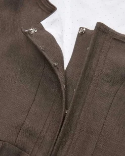 Bodensee Viky Leinendirndl lang mit Schürze