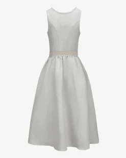 Bodensee Viky Leinendirndl lang mit Schürze