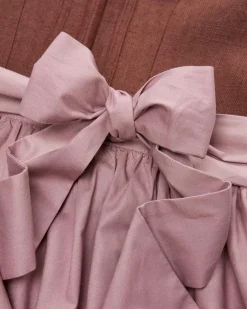 Bodensee Viky Leinendirndl lang mit Schürze