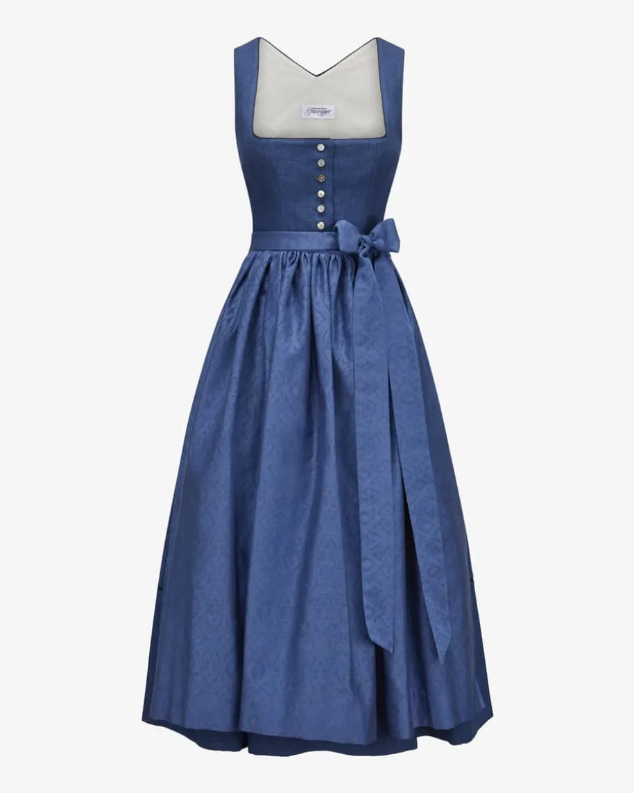 Brianna Leinendirndl lang mit Schürze