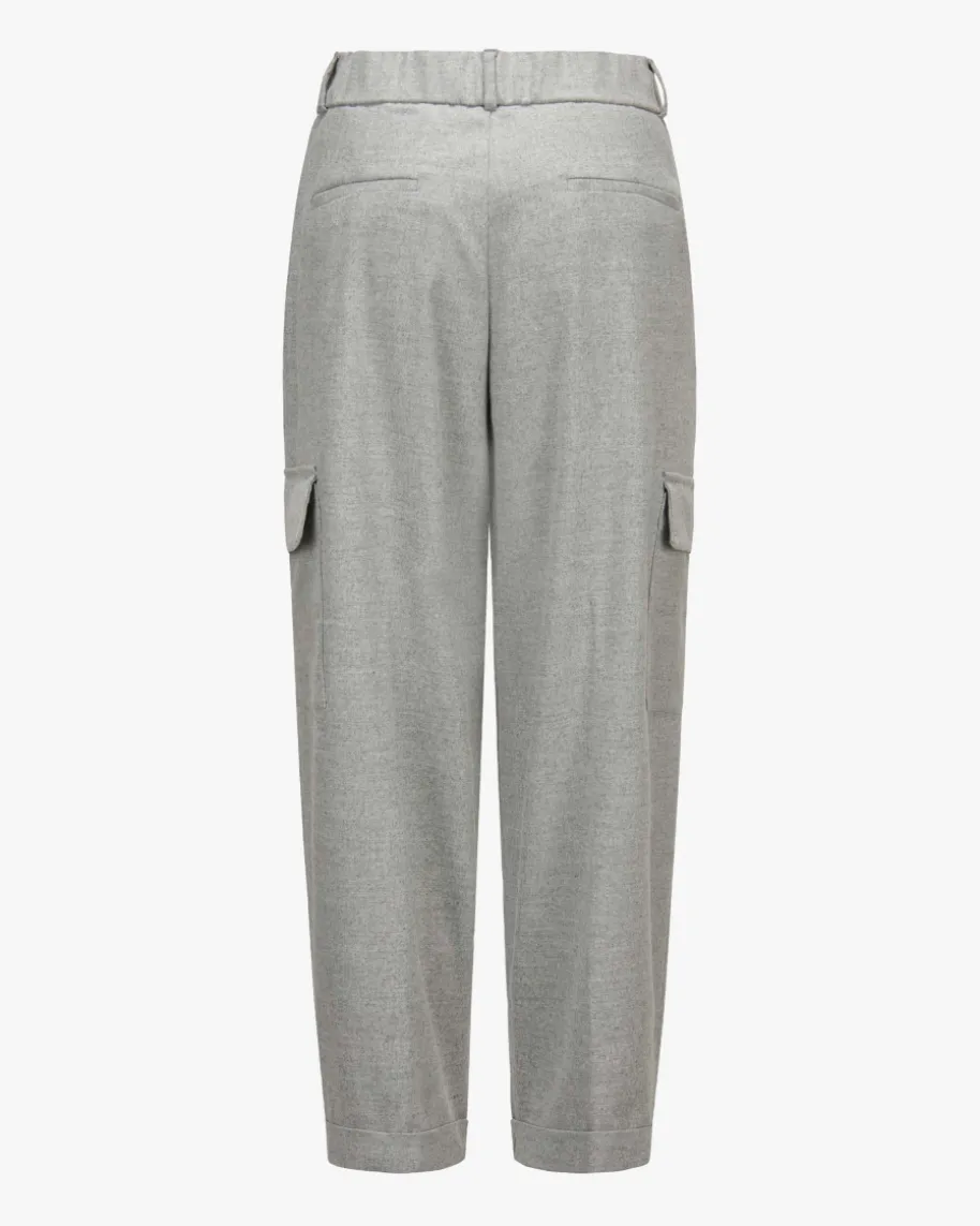 7/8-Cargohose aus Woll-Mix