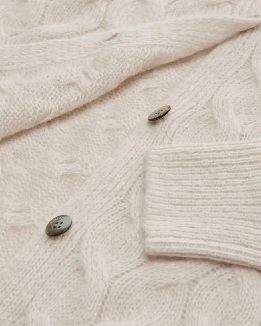 Cashmere-Seiden-Strickjacke