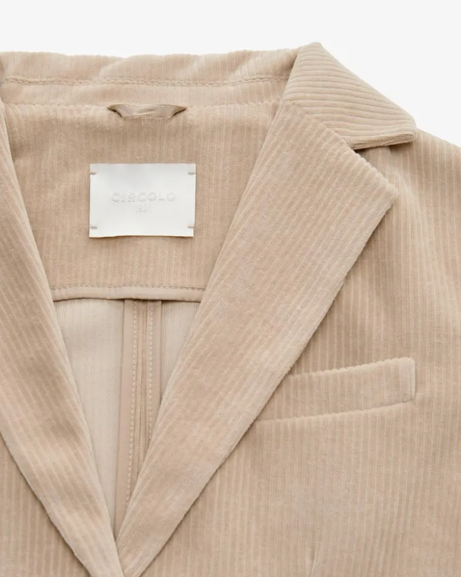 Cordblazer Slim Fit aus Baumwoll-Mix