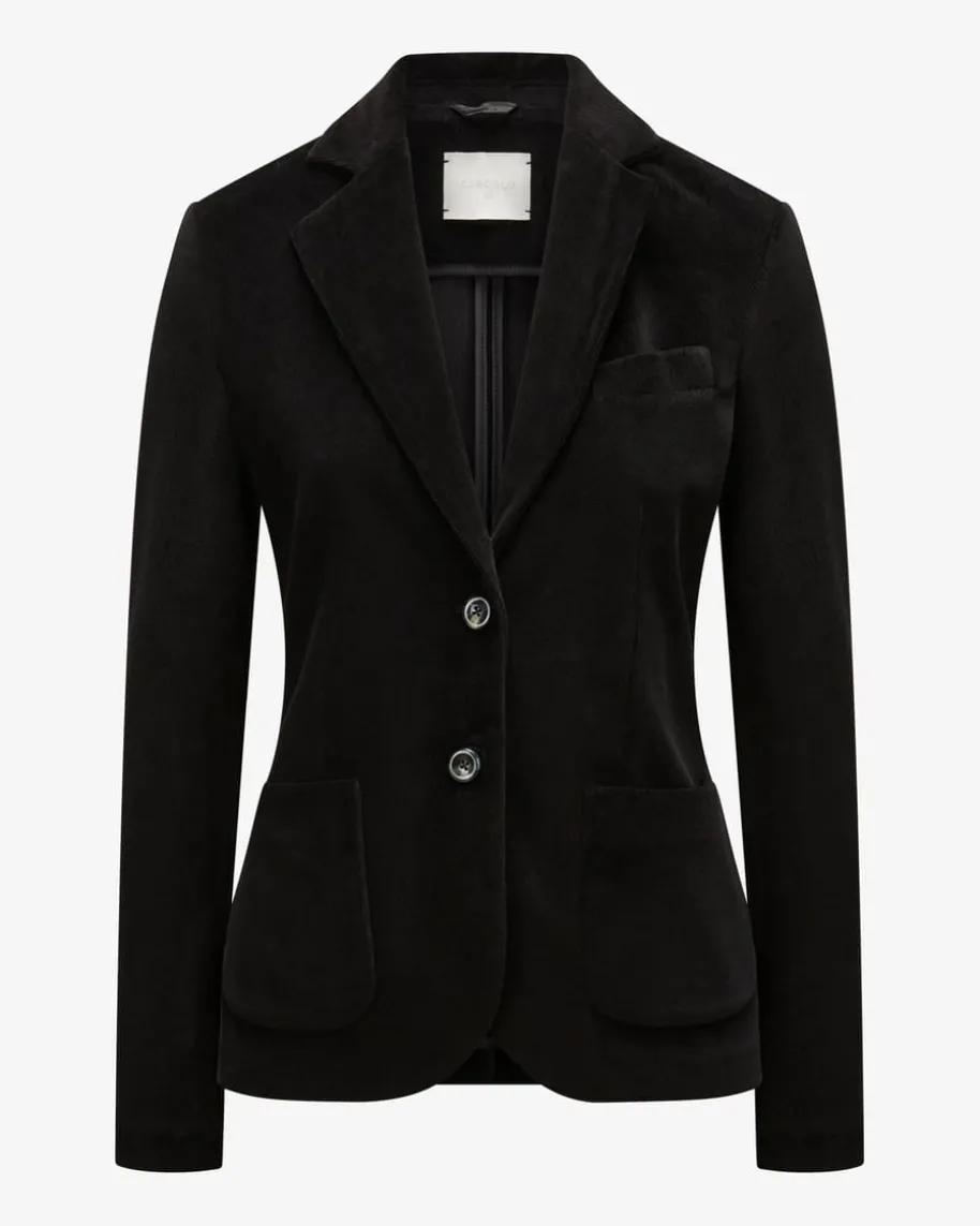 Cordblazer Slim Fit aus Baumwoll-Mix