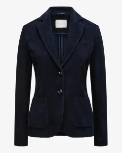 Cordblazer Slim Fit aus Baumwoll-Mix