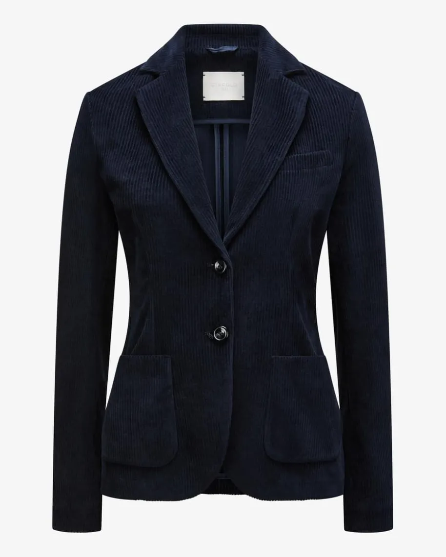 Cordblazer Slim Fit aus Baumwoll-Mix