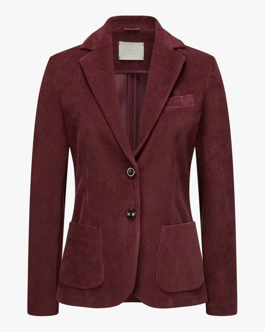 Cordblazer Slim Fit aus Baumwoll-Mix