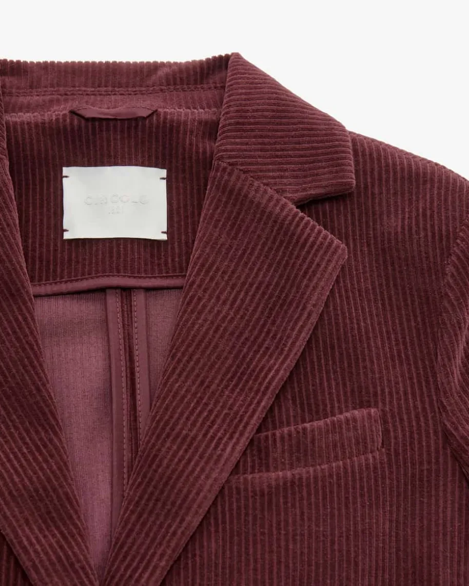 Cordblazer Slim Fit aus Baumwoll-Mix