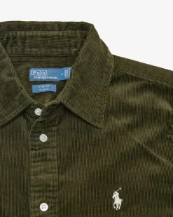 Cord-Hemdbluse Slim Fit