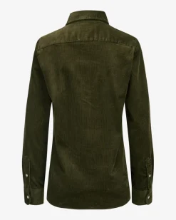 Cord-Hemdbluse Slim Fit