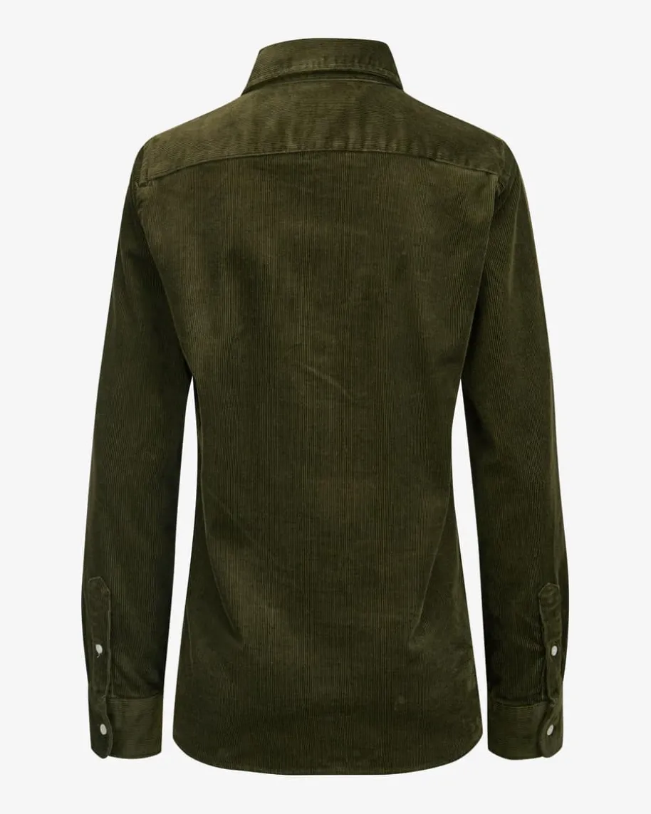 Cord-Hemdbluse Slim Fit