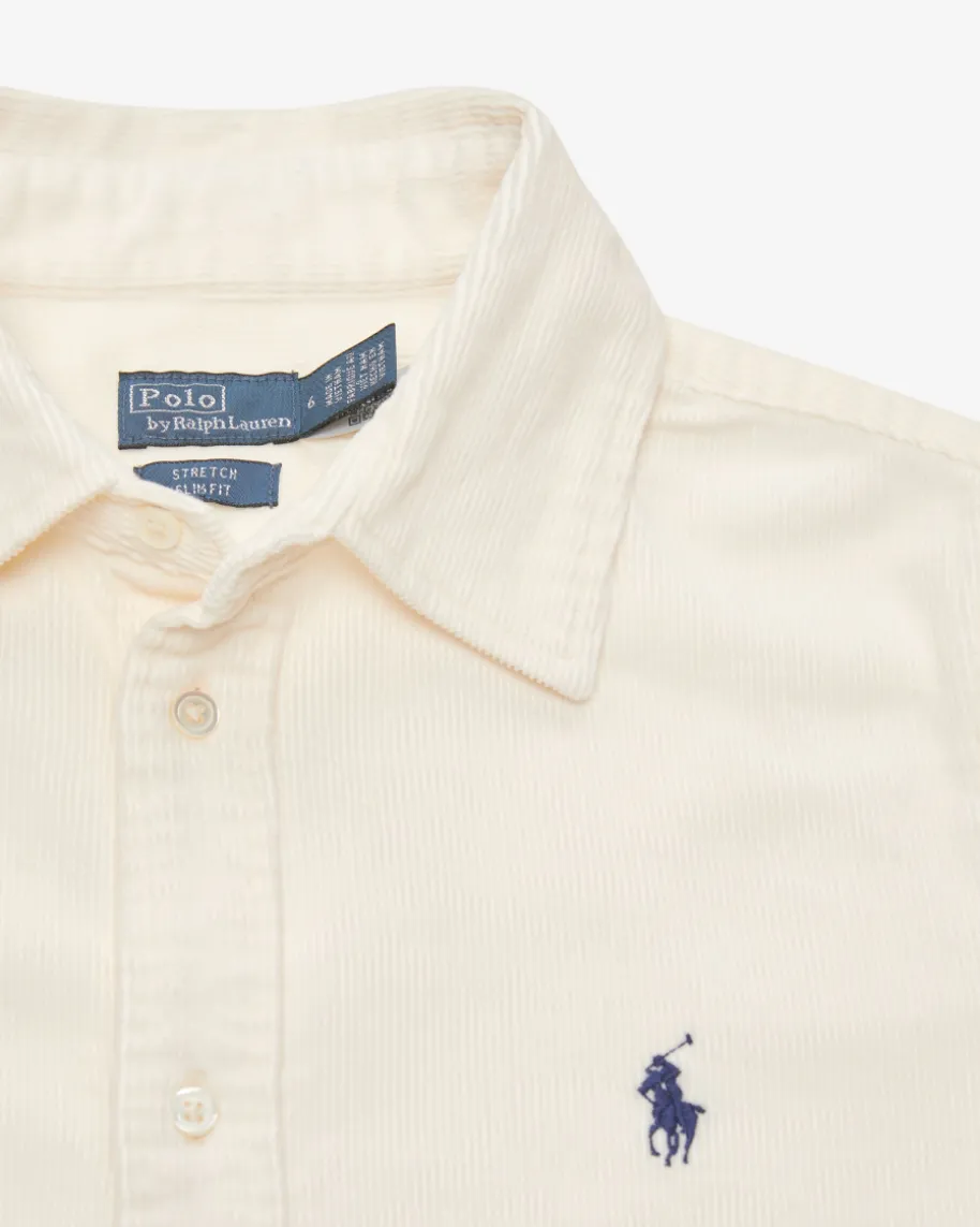 Cord-Hemdbluse Slim Fit