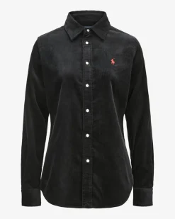 Cord-Hemdbluse Slim Fit