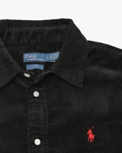 Cord-Hemdbluse Slim Fit