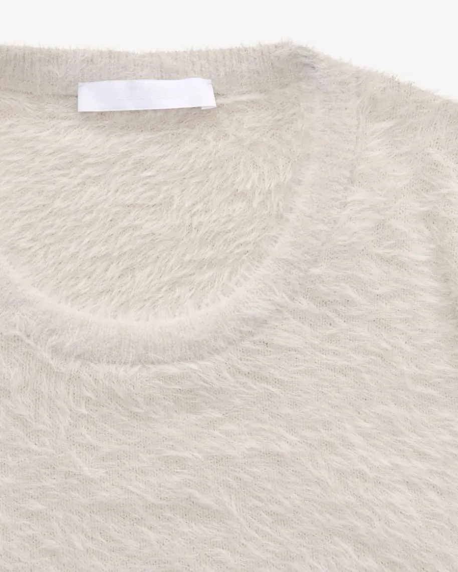 Crop Eyelash Strickshirt