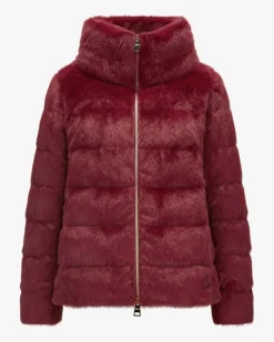 Daunen-Kunstfelljacke