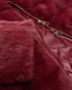 Daunen-Kunstfelljacke