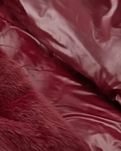 Daunen-Kunstfelljacke