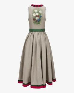 Dirndl lang mit Seidenschürze