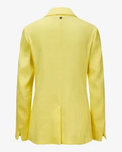 Doppelreiher-Blazer aus Leinen-Mix