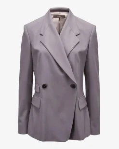 Doppelreiher-Blazer aus Schurwoll-Mix