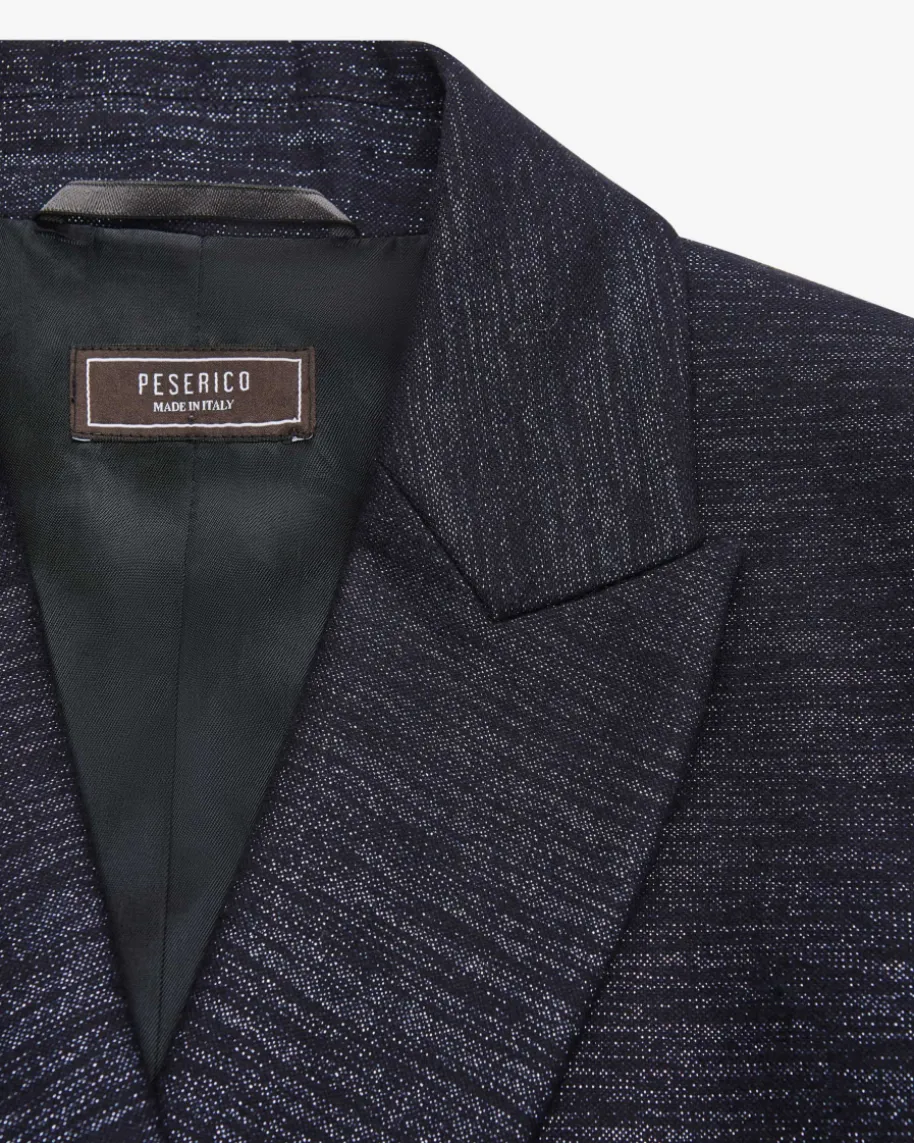 Doppelreiher-Blazer aus Schurwoll-Mix