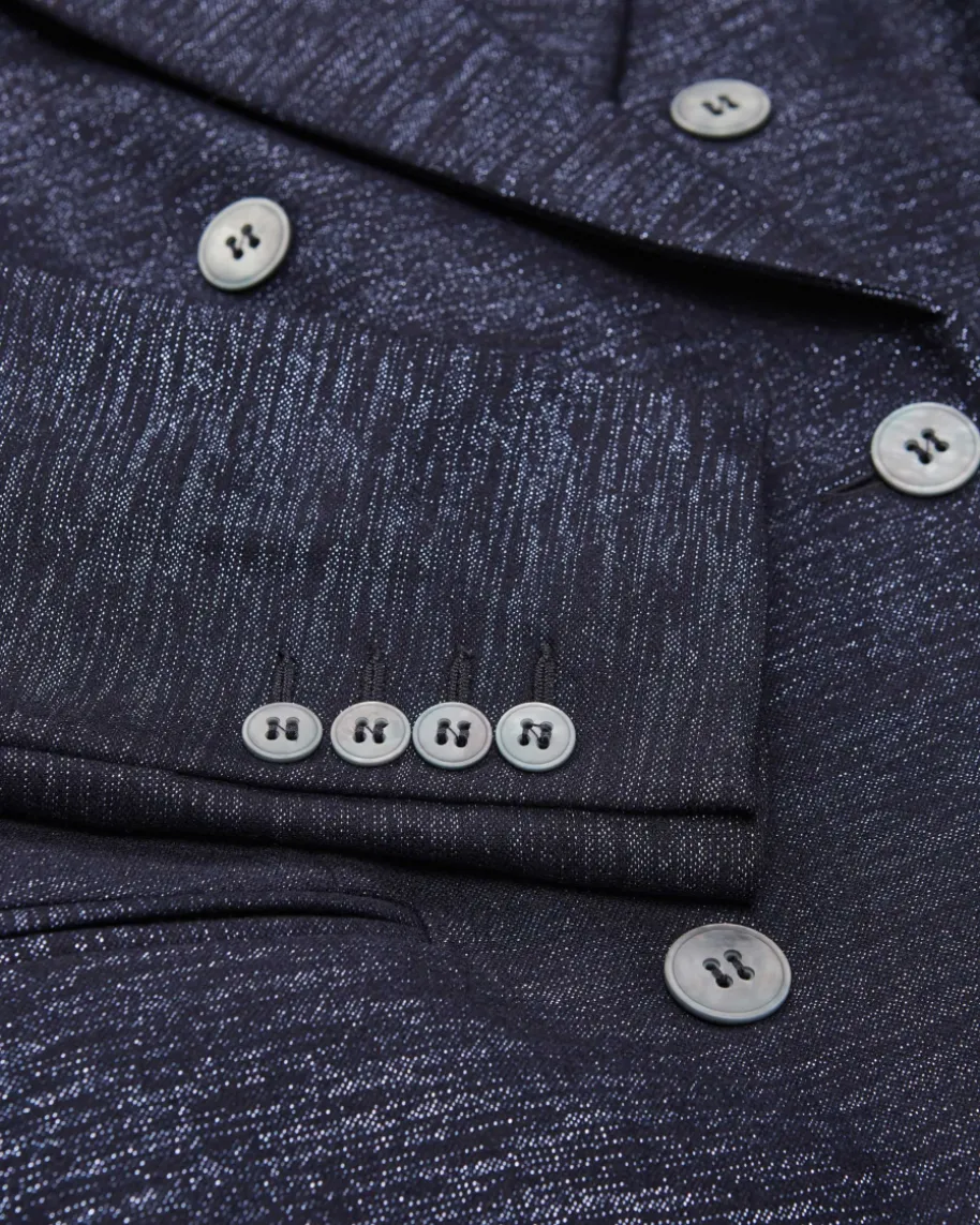 Doppelreiher-Blazer aus Schurwoll-Mix