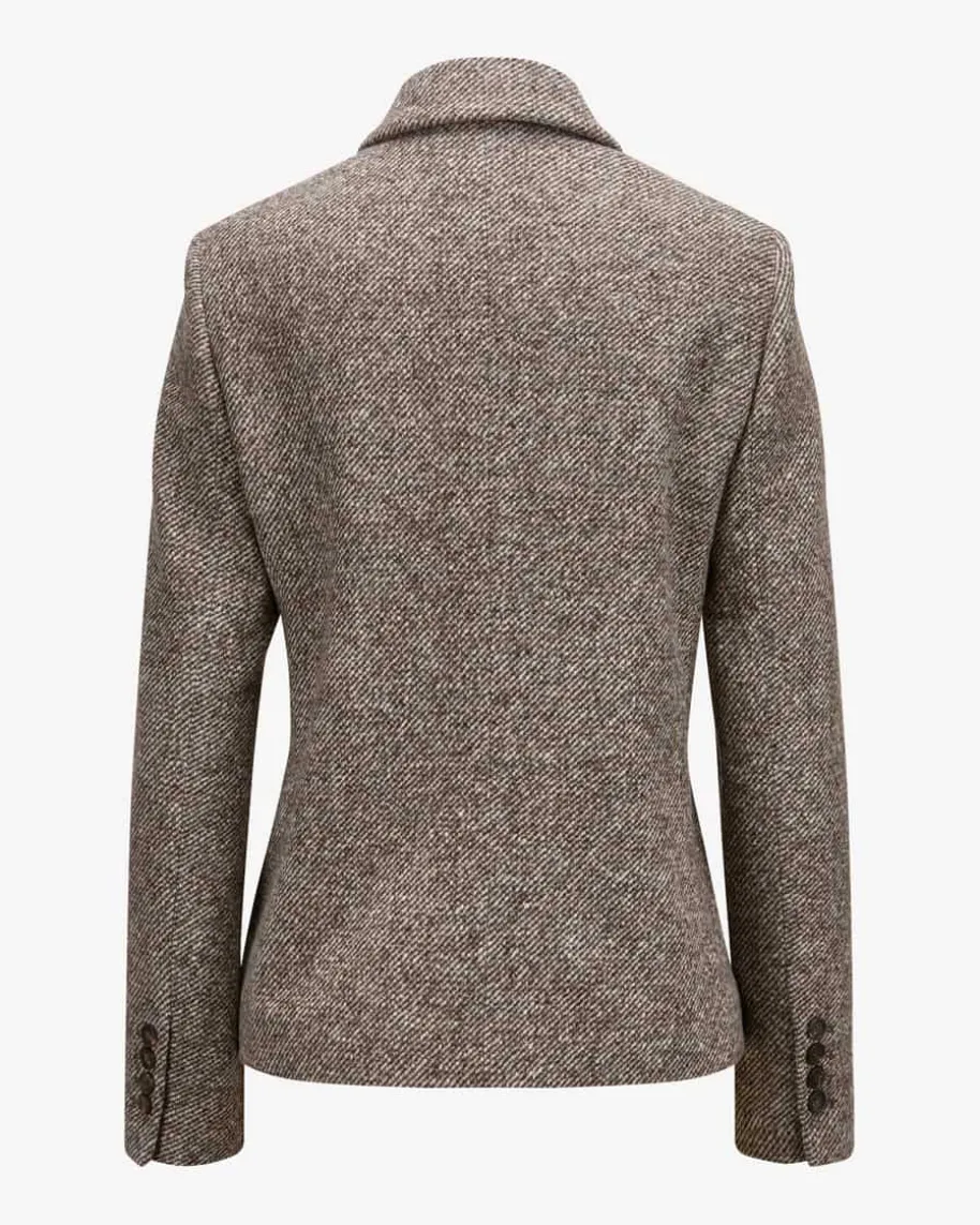 Doppelreiher-Blazer aus Woll-Seiden-Mix