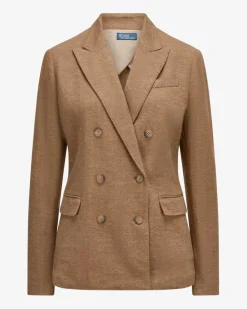 Doppelreiher-Blazer aus Wolle und Baumwolle