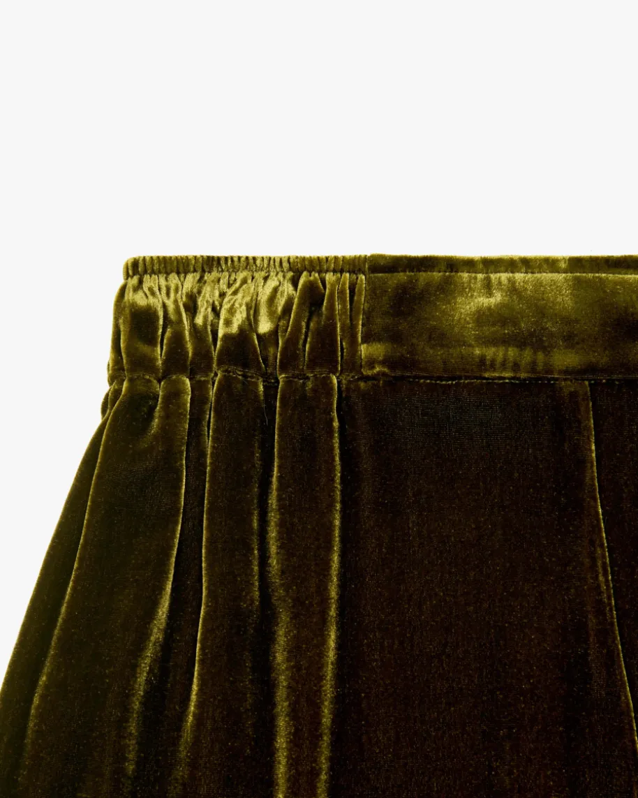 Dusty Samthose aus Viskose und Seide