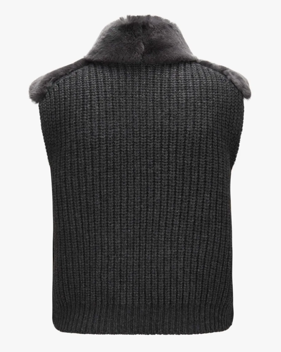 Fellweste aus Wolle und Cashmere