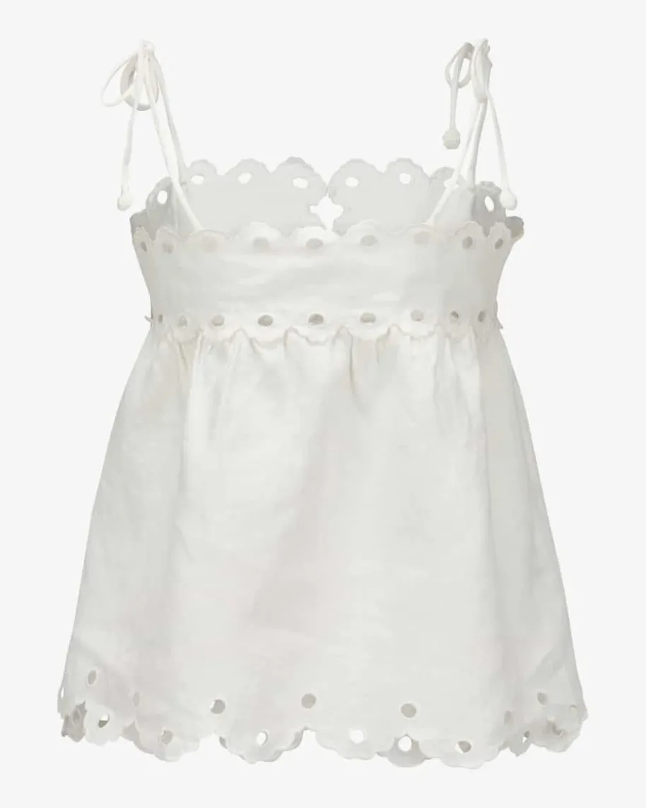 Flowers Richelieu Leinentop