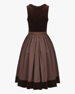 Gaia Midi-Dirndl mit Seidenschürze