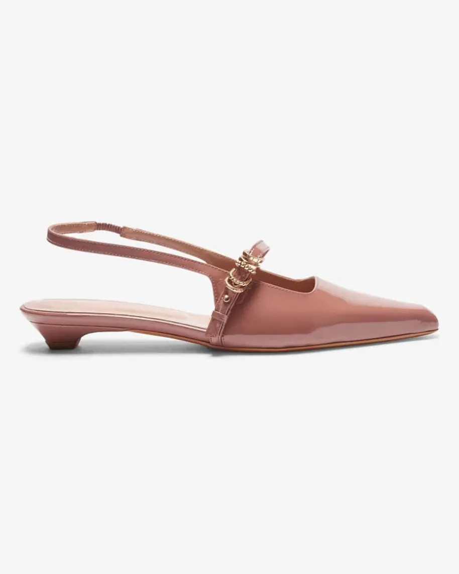 Glossy Slingback-Pumps