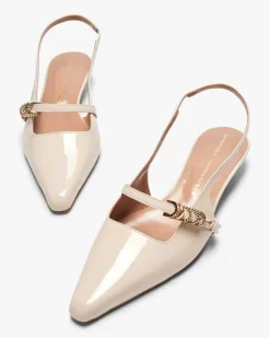 Glossy Slingback-Pumps