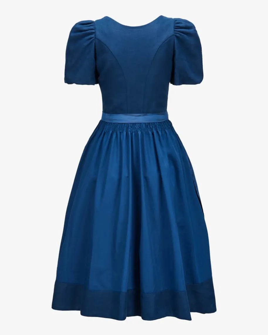 Guila Midi-Leinendirndl mit Seidenschürze