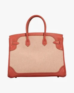 Hermès Vintage Birkin Ghillies 35 Palladium Tasche